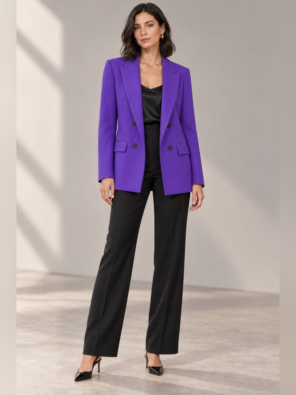 House of Harlow 1960 Vibrant Purple Double-Breasted Blazer XS | never worn
